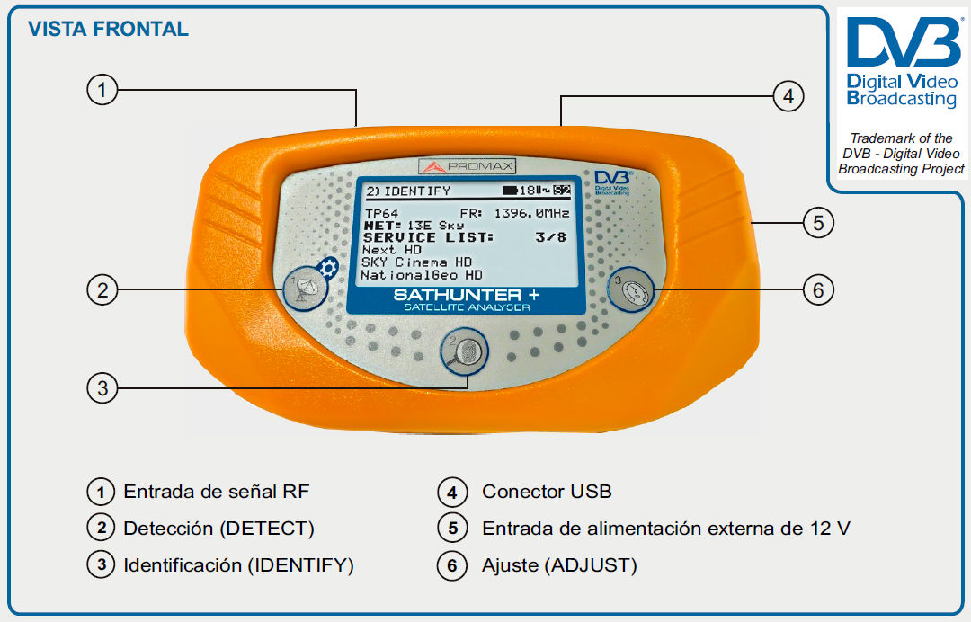 TVHUNTER+: Buscador y medidor portatil de señales DVB-T/T2